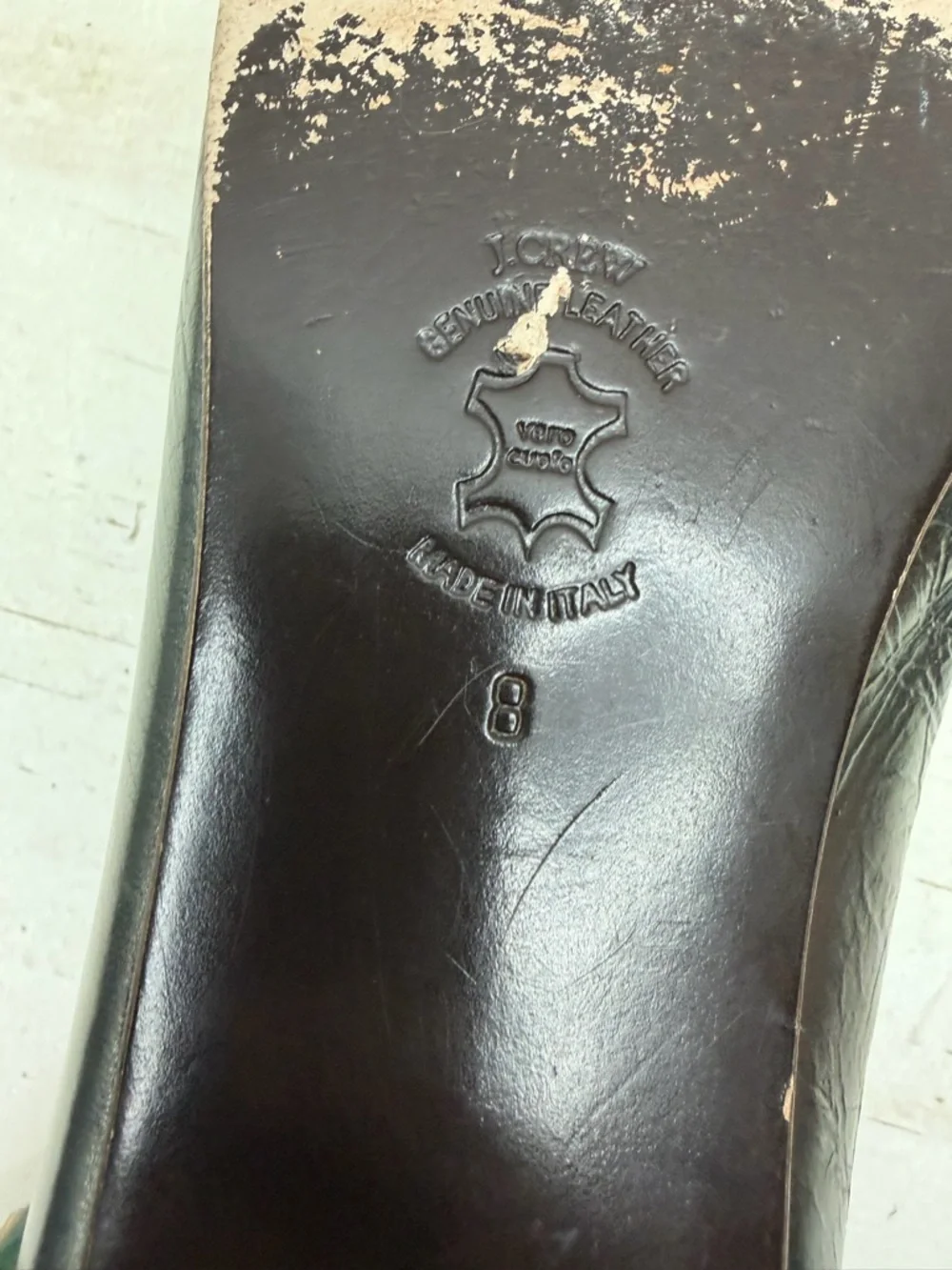 J. Crew Silver Leather Pointed Loafers Size 8